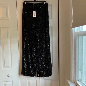 Black sequined dress pants NWT BOUTIQUE SZ MED